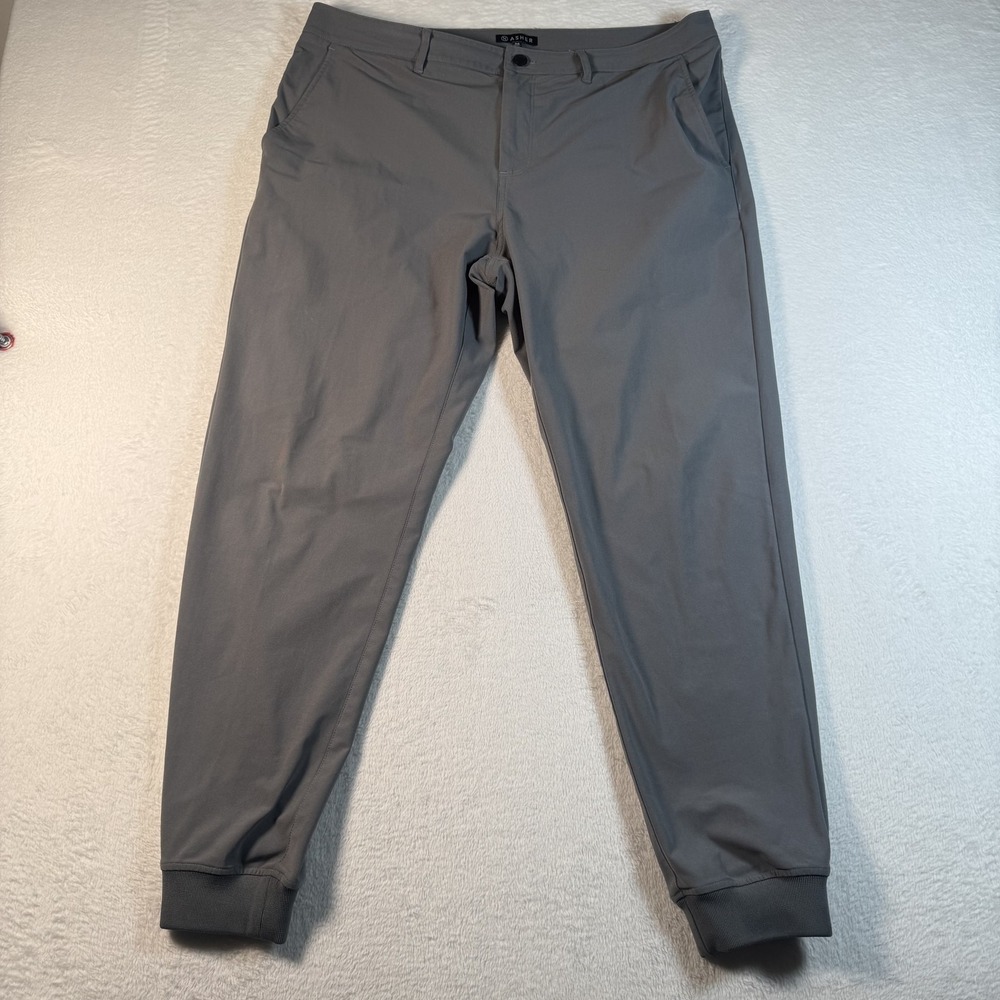 AG Asher Pants Mens 36x29 Gray Jogger Slim Tapered Cuffed‎ Stretch Chino